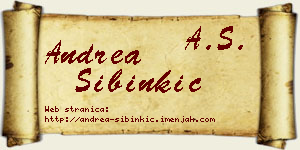 Andrea Sibinkić vizit kartica